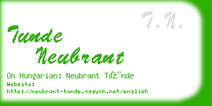 tunde neubrant business card